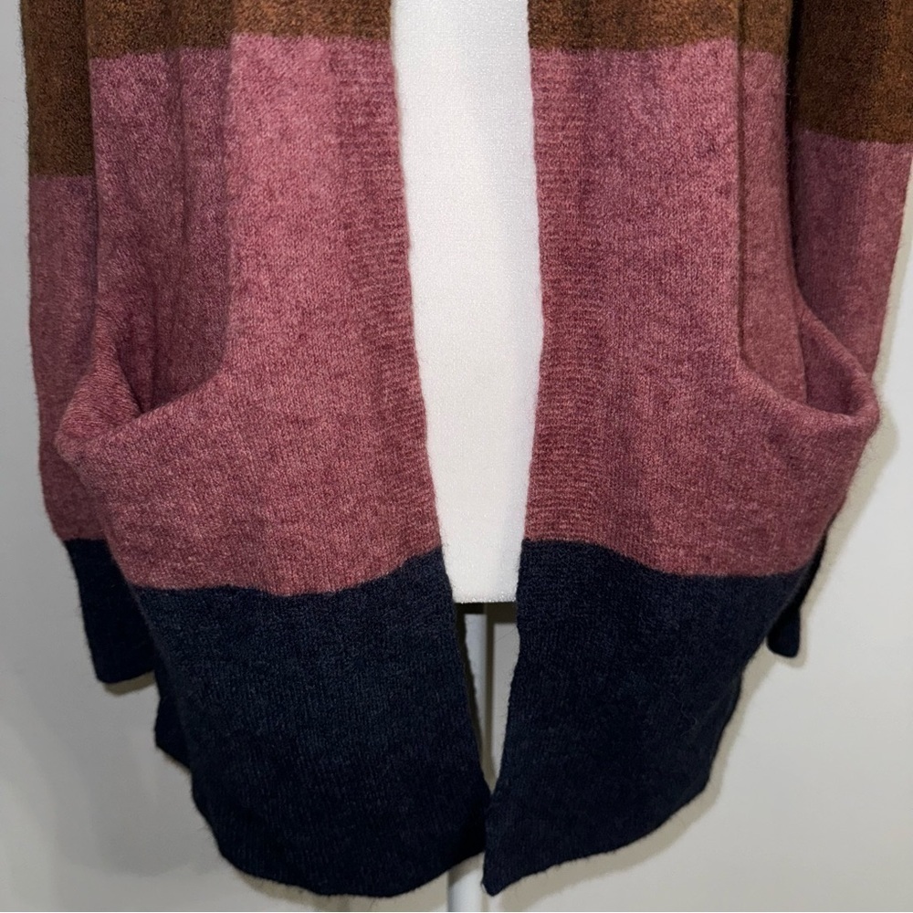 Madewell Ryder Stripe Cardigan Cream Pink color Block Color Stripped Sweater XXS - Picture 9 of 15